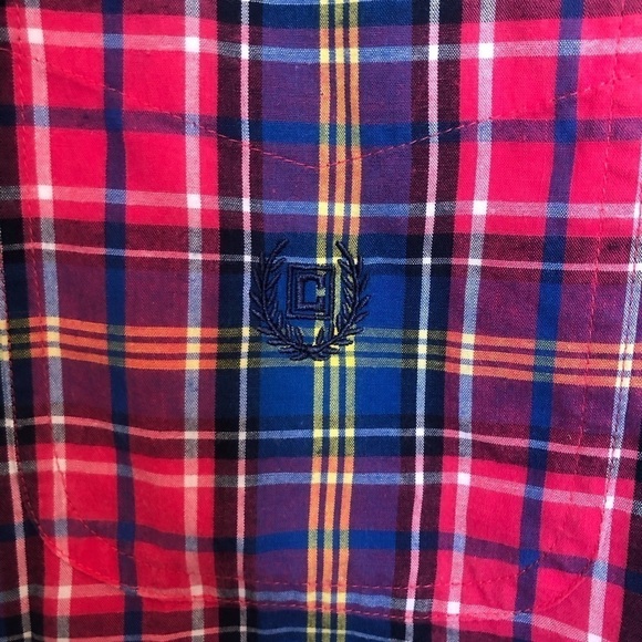 Chaps Easy Care Plaid Short Sleeved Button Down Shirt Small - Picture 5 of 9